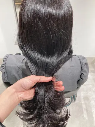ロング カラー スキバサミを使わない カット🌼唯🌼のヘアスタイル