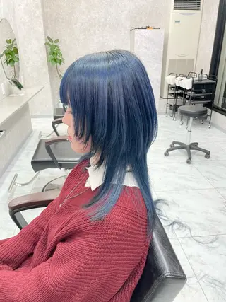 ミディアム 🦋ハイトーン🦋 石山 希理🦋のヘアスタイル