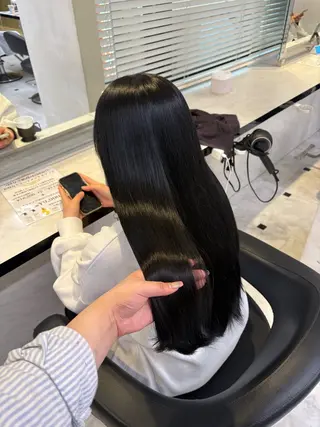 ロング カラー 透明感ベージュカラー 🪞上野🪞AIのヘアスタイル