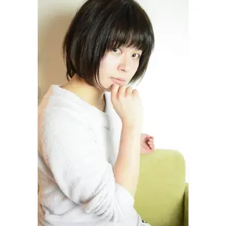 ミディアム カラー みなみ ゆうすけのヘアスタイル