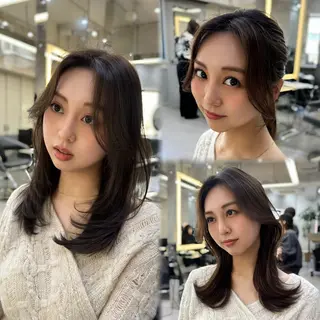 セミロング 💖美髪矯正／透明感 カラー💖のぞみのヘアスタイル
