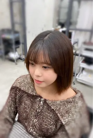 ミディアム 角田 萌夏のヘアスタイル