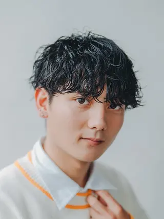 ショート パーマ メンズ SLASHメンズ専門 山口孔聖のヘアスタイル