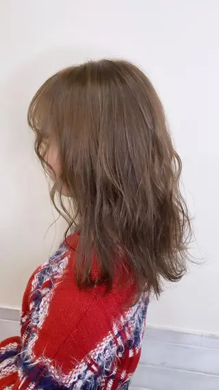 ミディアム カラー ヘアアレンジ アイラッシュ/美容室 個室/瀬戸 一菜のヘアスタイル