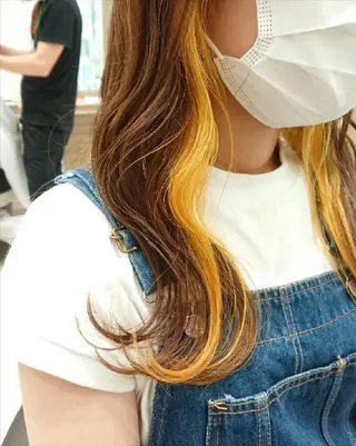 セミロング カラー あらげ 🌈推しカラー🌈ᵕのヘアスタイル