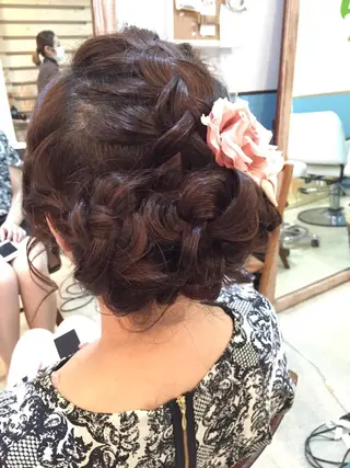 ショート ミディアム セミロング ヘアアレンジ 早朝✨ヘアセット 着付け/清水玲歌のヘアスタイル