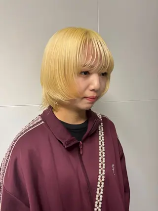 カラー レイヤーボブ🎵 ブリーチ/りりのヘアスタイル