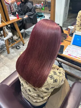 セミロング カラー 似合わせカット 透明感カラー/中野のヘアスタイル