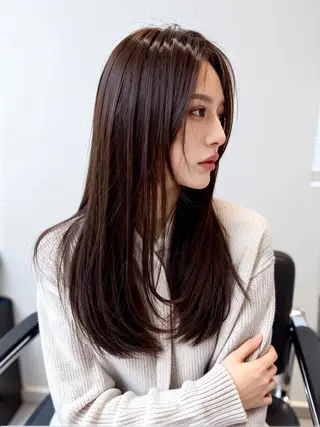 ロング カラー 髪質改善・縮毛矯正 💎ASUKAのヘアスタイル