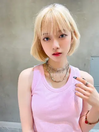 ショート カラー ヘアアレンジ 【毛流れヘア】 人気No.1/ユウキのヘアスタイル