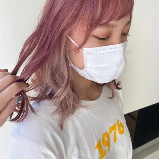 ミディアム 清原 里菜のヘアスタイル