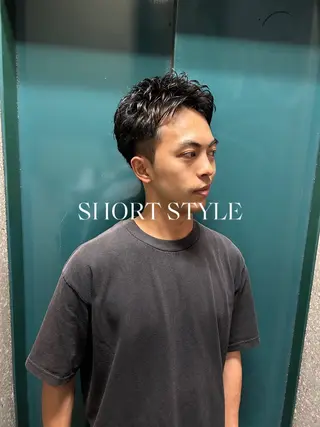 ショート パーマ メンズ 💈メンズ短髪特化 ✂︎伊藤大輝💈のヘアスタイル