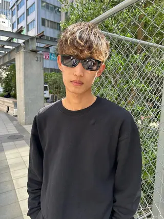 ショート カラー パーマ メンズ 💈メンズ短髪特化 ✂︎伊藤大輝💈のヘアスタイル