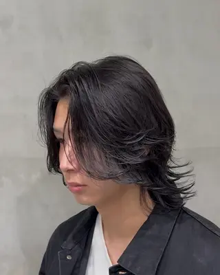 ミディアム カラー パーマ メンズ fifth 菅崎愛斗のヘアスタイル