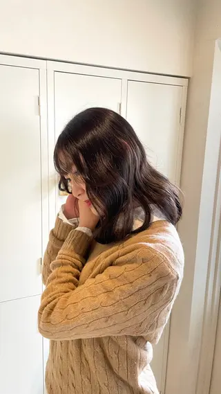 ミディアム カラー amoretto_ あやかのヘアスタイル