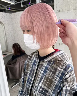 ミディアム カラー ヘアアレンジ lani ブリーチ /ダブルカラーのヘアスタイル