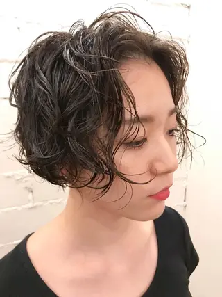 ショート パーマ 口コミ評価4.9⭐︎ カワナベ マサシのヘアスタイル
