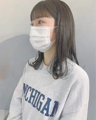 ミディアム カラー ボブパーマコテ巻き風 パーマNo1深江秀平のヘアスタイル