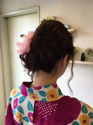 セミロング ヘアアレンジ 髪質改善/練馬/ ASUKAのヘアスタイル