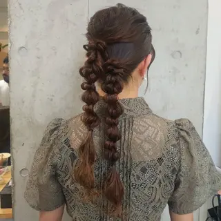 ロング ヘアアレンジ ヘアアレンジ/柔らか 艶カラー/AKARIのヘアスタイル