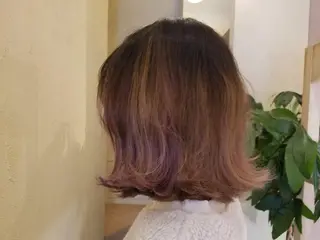 ミディアム 今中 小百合のヘアスタイル