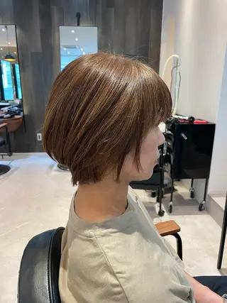 ショート オリーブカラー🫒/ ハッシュカット/みゆのヘアスタイル