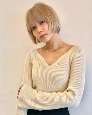ショート カラー ハイトーン/デザイン hirokiのヘアスタイル