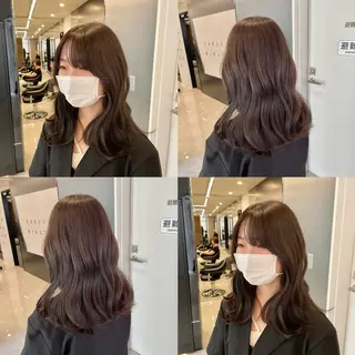 ミディアム カラー 新宿/顔周りカット/ レイヤー/がっきーのヘアスタイル