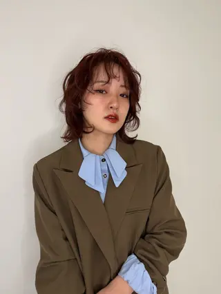 カラー 柔らかレイヤー× 透け感カラー/SUのヘアスタイル