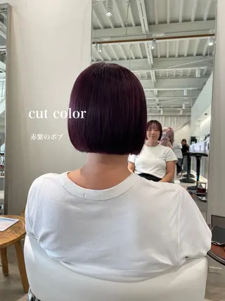 ミディアム カラー 峯崎 葵のヘアスタイル