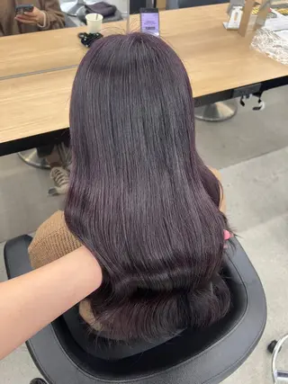 ロング カラー 💗愛され暖色💗 ピンク/レッド💗のヘアスタイル