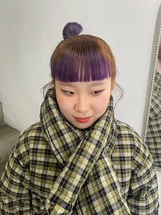 ミディアム カラー ヘアアレンジ CACHÉ ワカナ🎀のヘアスタイル