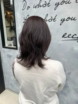 ミディアム カラー 黒阪 なみのヘアスタイル
