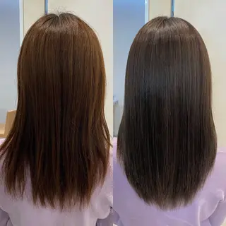 ロング パーマ 顔まわりカット🌟 くびれヘア/寺門遥輝のヘアスタイル