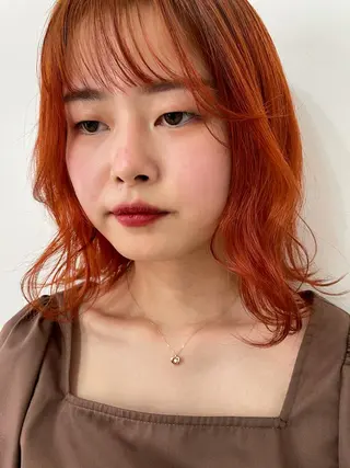 ミディアム カラー パーマ ヘアアレンジ 極上の艶髪 RINAのヘアスタイル