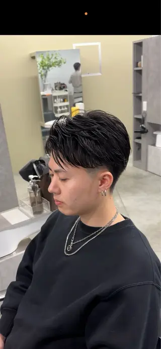 ショート 堀合駿輔/ボブ/ パーマ/波巻きのヘアスタイル