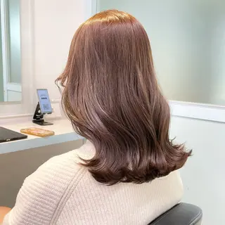 ミディアム カラー 【美髪矯正/絹髪】 🎀hinano🎀のヘアスタイル