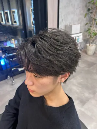 ショート カラー パーマ メンズ メンズ特化 👑YUTAのヘアスタイル
