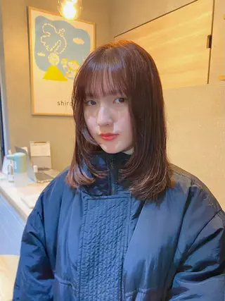 ミディアム カラー nely所属・kouyo パーマ/ウルフカットのヘアスタイル