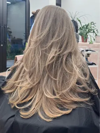 ロング レイヤーカットモデル 募集/藤原一真のヘアスタイル