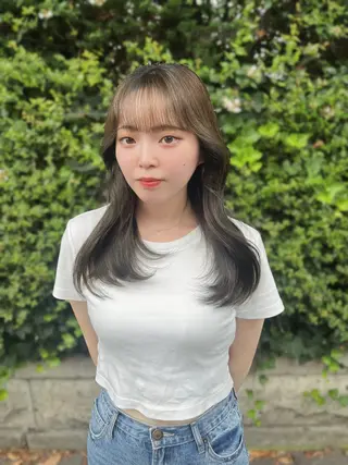 セミロング カラー 韓国ヘア🇰🇷 RYOTAのヘアスタイル