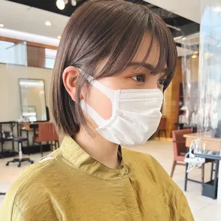 ミディアム カラー 🌱小顔ヘア/ボブ ミディアム/双葉🌱のヘアスタイル