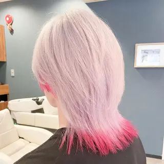 カラー 長尾菜々美🐰 ／ハイトーンカラーのヘアスタイル