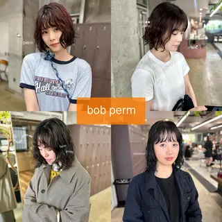 ミディアム カラー パーマ 水野 雪 /パーマ/暖色カラーのヘアスタイル