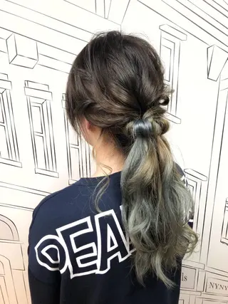 セミロング カラー TOMOKA 艶髪/透明感カラーのヘアスタイル