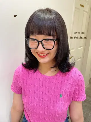 ミディアム カラー シールエクステ横浜 🐏☁️miminaのヘアスタイル