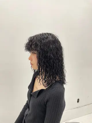 ミディアム パーマ 【柏メンズパーマ職人 】店長　KAZUMAのヘアスタイル
