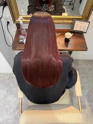 ロング 髪質改善×縮毛矯正 saLyu川島のヘアスタイル