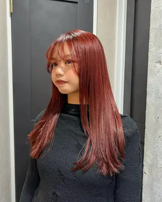 ロング カラー 🥑🫧田實 紗和 ボブ/暖色カラー🩰のヘアスタイル