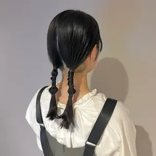 セミロング ヘアアレンジ 透明感カラー、 アレンジ/miyuのヘアスタイル